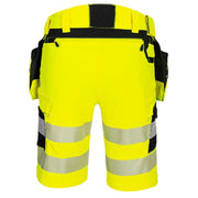 Portwest DX446 DX4 Hi-Vis Detachable Holster Pocket 4-Way Stretch Shorts - SHORTS