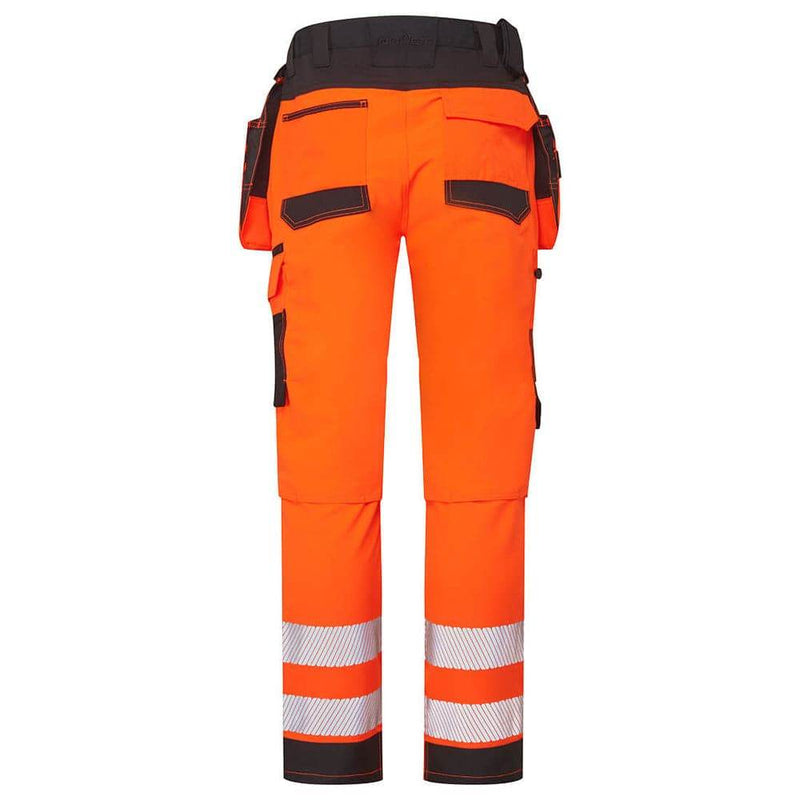 Portwest DX454 DX4 Hi-Vis Holster Pocket Craft 4-Way Stretch Trousers - HI-VIS TROUSERS