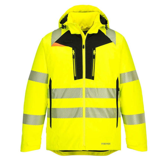 Portwest DX461 DX4 Hi-Vis Stretch Waterproof Breathable Winter Jacket - HI-VIS JACKETS & COATS