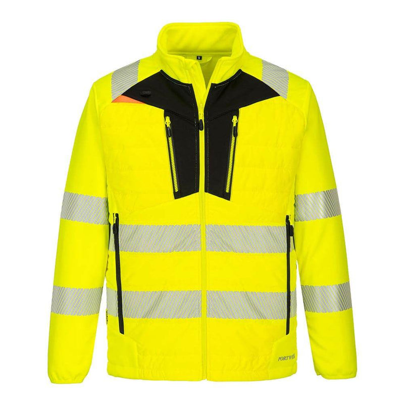 Portwest DX473 Hi-Vis Hybrid Baffle Jacket - HI-VIS JACKETS & COATS