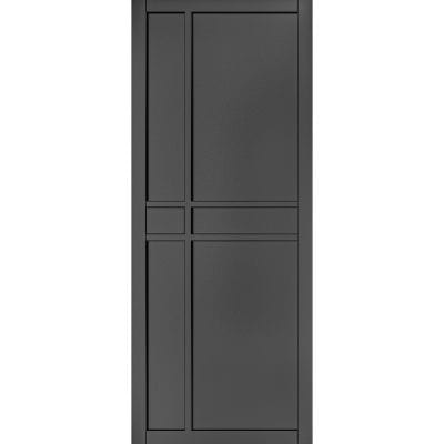Dalston Black Prefinished Internal Door - All Sizes -