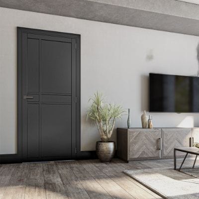 Dalston Black Prefinished Internal Door - All Sizes -