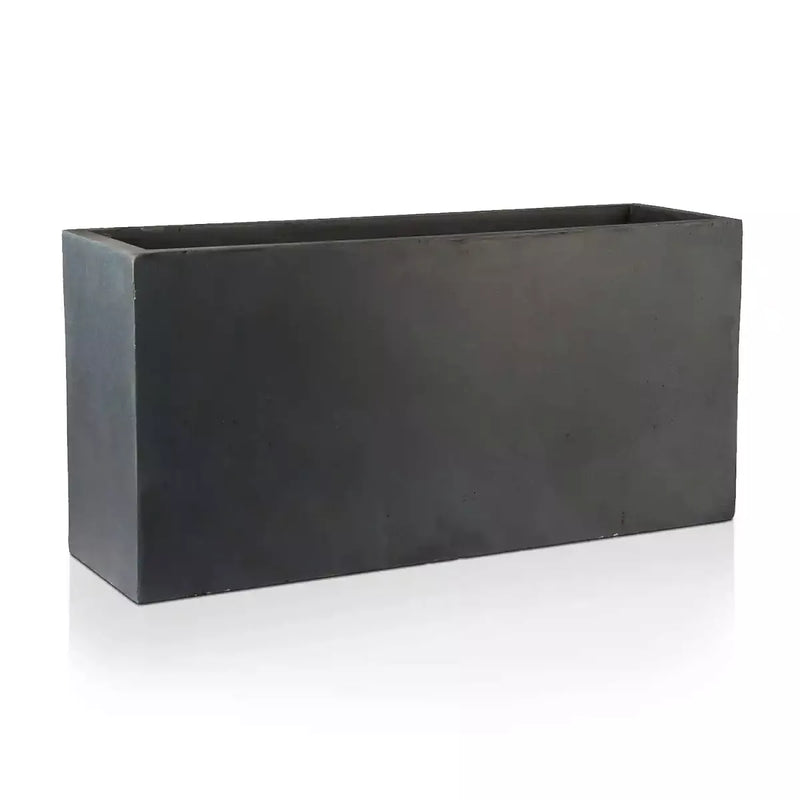 IDEALIST Lite Contemporary Trough Garden Planter, Light Concrete Outdoor Large Plant Pot H51.5 L100 W36 cm, 185L - Home & Garden > Lawn & Garden > Gardening > Pots & Planters > Planters