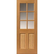Dean Oak Pre Finished Glazed Internal Door - All Sizes - Doors
