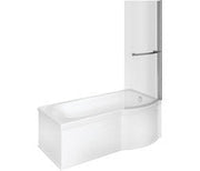Decima P Shape 1700x850x560mm 0TH Shower Bath Pack -