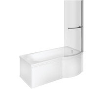 Decima P Shape 1700x850x560mm 0TH Shower Bath Pack -