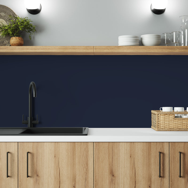 Bushboard Alloy Deep Sea Blue Aluminium Feature Kitchen Splashback