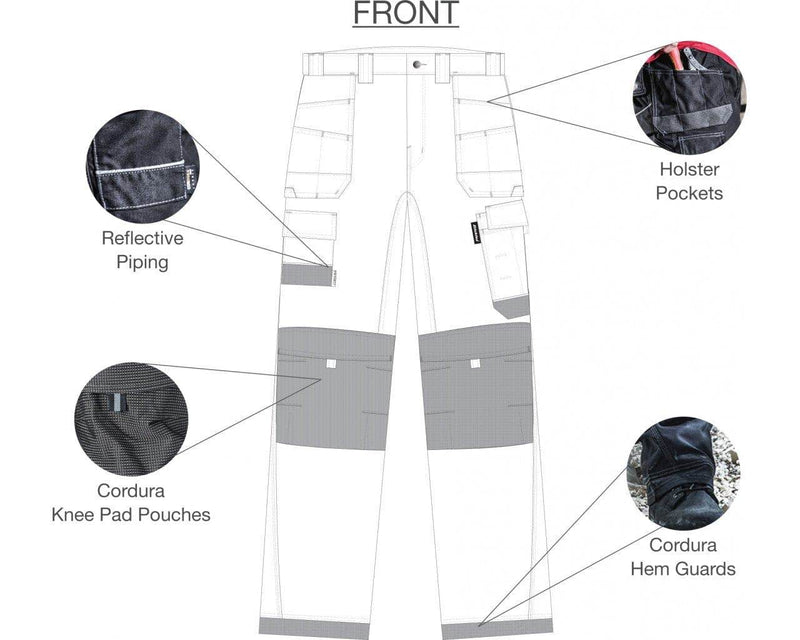 Dickies EH30050 Eisenhower Max Holster Pocket Knee Pad Trousers Various Colours - KNEE PAD TROUSERS