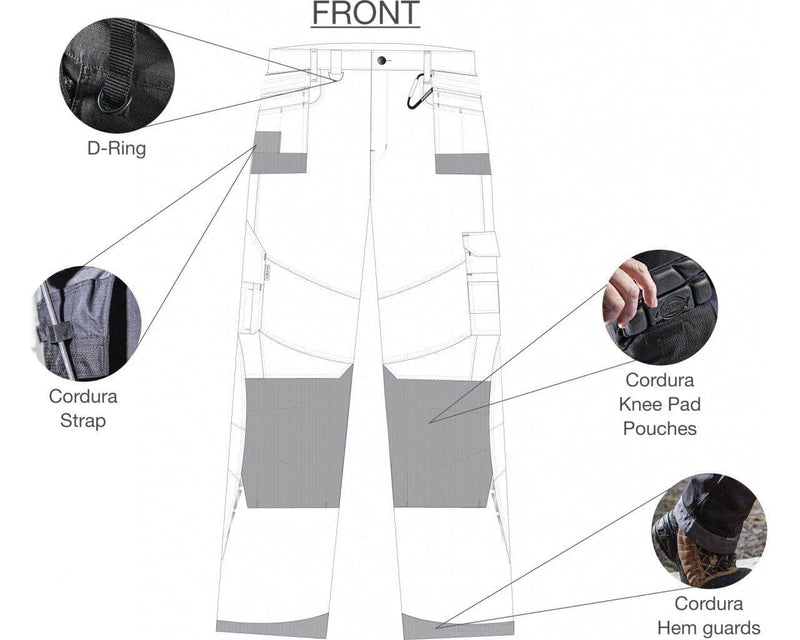 Dickies EH34000 Eisenhower Premium Holster Pocket Knee Pad Trousers - KNEE PAD TROUSERS