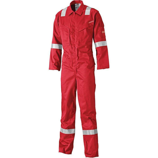 Dickies FR5401 Lightweight Pyrovatex Coverall, Flame Retardant Boiler Suit Red, 56" Chest 34" Leg - Business & Industrial > Work Safety Protective Gear > Hazardous Material Suits SALE COVERALLS