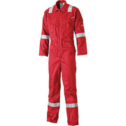 Dickies FR5401 Lightweight Pyrovatex Coverall, Flame Retardant Boiler Suit Red or Orange - FLAME RETARDANT OVERALLS