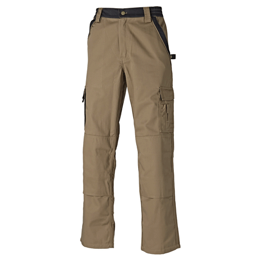 Dickies Industry 300 Two Tone Work Trousers IN30030 Khaki/Black - KNEE PAD TROUSERS