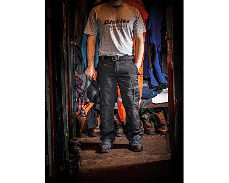 Dickies Industry 300 Two Tone Work Trousers IN30030 Khaki/Black - KNEE PAD TROUSERS