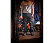 Dickies Industry 300 Two Tone Work Trousers IN30030 Navy/Royal Blue - KNEE PAD TROUSERS