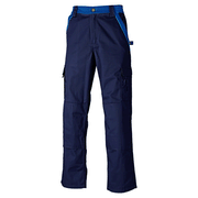 Dickies Industry 300 Two Tone Work Trousers IN30030 Navy/Royal Blue - KNEE PAD TROUSERS