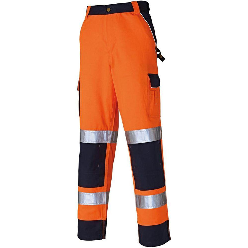 Dickies Industry Hi-Vis Trousers High Visibilty SA30035 Orange - HI-VIS TROUSERS