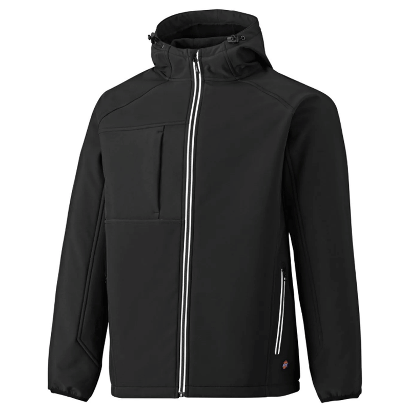 Dickies JW7023 Two Tone Hooded Water Resistant Softshell Jacket Various Colours - JACKETS & COATS
