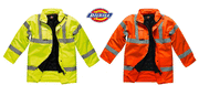 Dickies SA22045 Hi Vis Motorway Safety Jacket Coat Various Colours - HI-VIS JACKETS & COATS