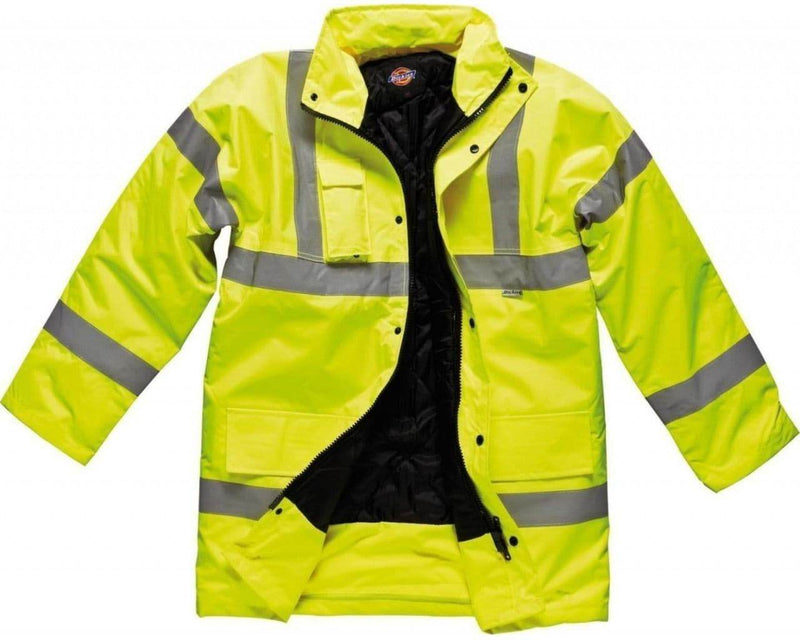 Dickies SA22045 Hi Vis Motorway Safety Jacket Coat Various Colours - HI-VIS JACKETS & COATS