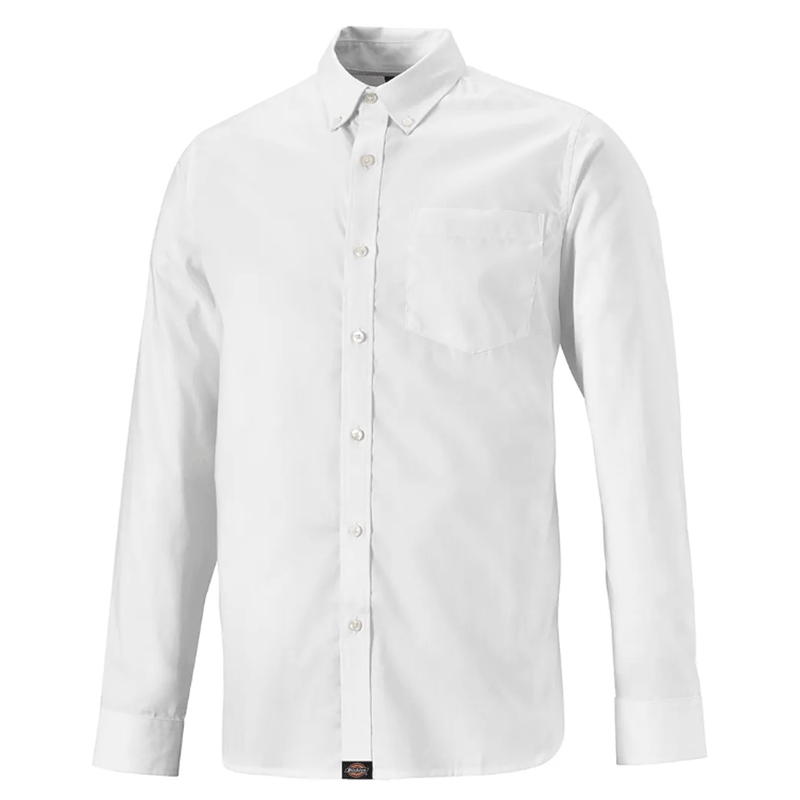 Dickies SH65200 Premium Long Sleeve Oxford Shirt White 16.5" Neck - SALE SHIRTS