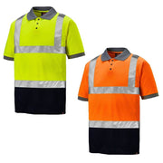 Dickies Two Tone Hi Vis Taped Work Polo Shirt SA22076 - HI-VIS T-SHIRTS