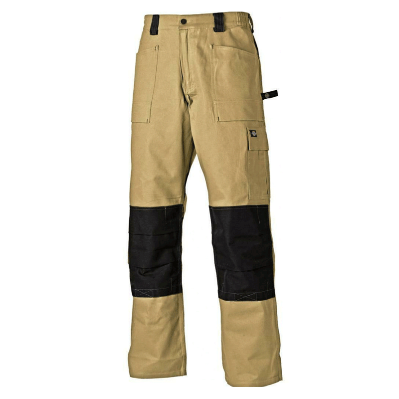 Dickies WD4930 Grafter Duo Tone Cordura Knee Pad Work Trousers Khaki - KNEE PAD TROUSERS