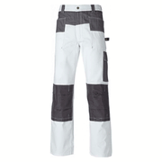 Dickies WD4930 Grafter Duo Tone Cordura Knee Pad Work Trousers White - KNEE PAD TROUSERS