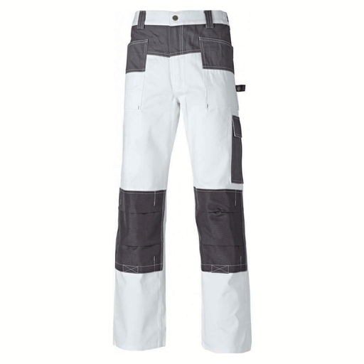 Dickies WD4930 Grafter Duo Tone Cordura Knee Pad Work Trousers White - KNEE PAD TROUSERS