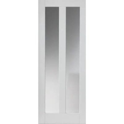 Dominica White Primed Glazed Internal Door - All Sizes -