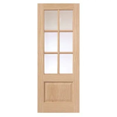 Traditional Dove Oak Glazed Internal Door - All Sizes -