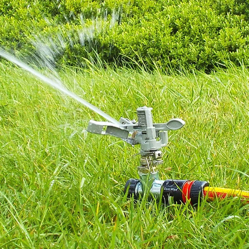 Pulsating Lawn Sprinkler - Metal with Metal Spike - Home & Garden > Lawn & Garden > Watering & Irrigation > Sprinklers & Sprinkler Heads > Sprinklers Garden watering