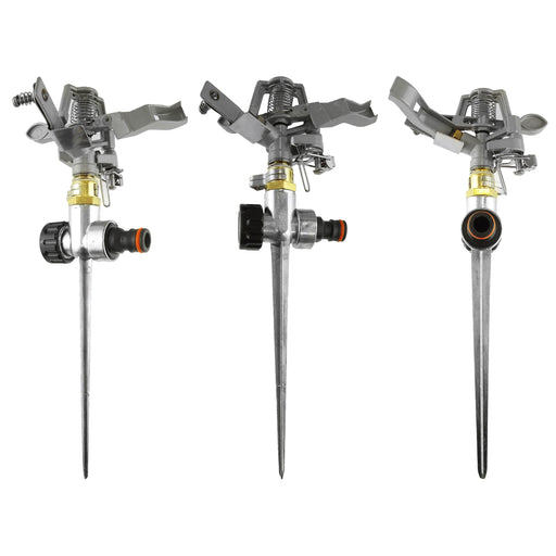 Pulsating Lawn Sprinkler - Metal with Metal Spike - Home & Garden > Lawn & Garden > Watering & Irrigation > Sprinklers & Sprinkler Heads > Sprinklers Garden watering