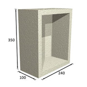 Single Recessed Waterproof Storage Unit - Bathrooms