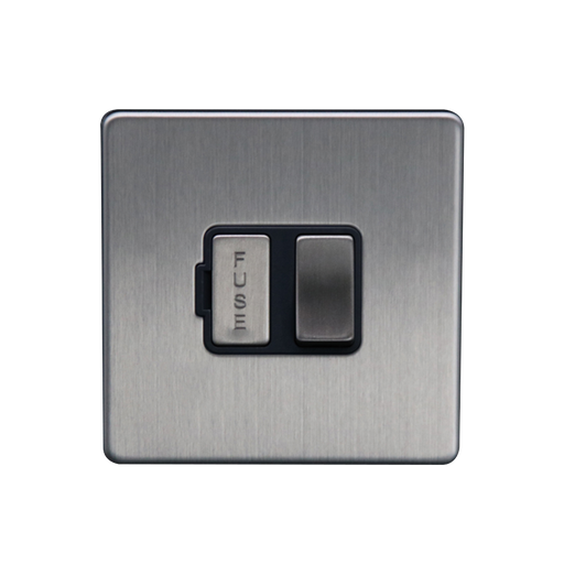 Caradok 13A Switched Spur Brushed Chrome - Caradok - The Flat - Brushed Steel