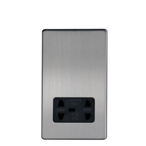 Caradok Shaver Socket Brushed Chrome - Caradok - The Flat - Brushed Steel