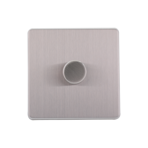 Caradok 1G LED Dimmer Brushed Chrome (Max 100W) - Caradok - The Flat - Brushed Steel