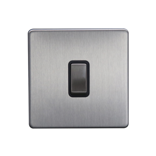 Caradok 20A DP Switch Brushed Chrome - Caradok - The Flat - Brushed Steel