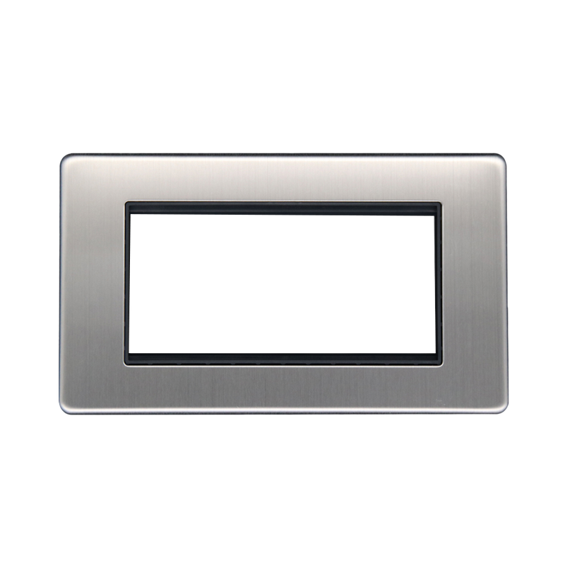 Caradok 2G 4 Module Data Plate Brushed Chrome - Caradok - The Flat - Brushed Steel