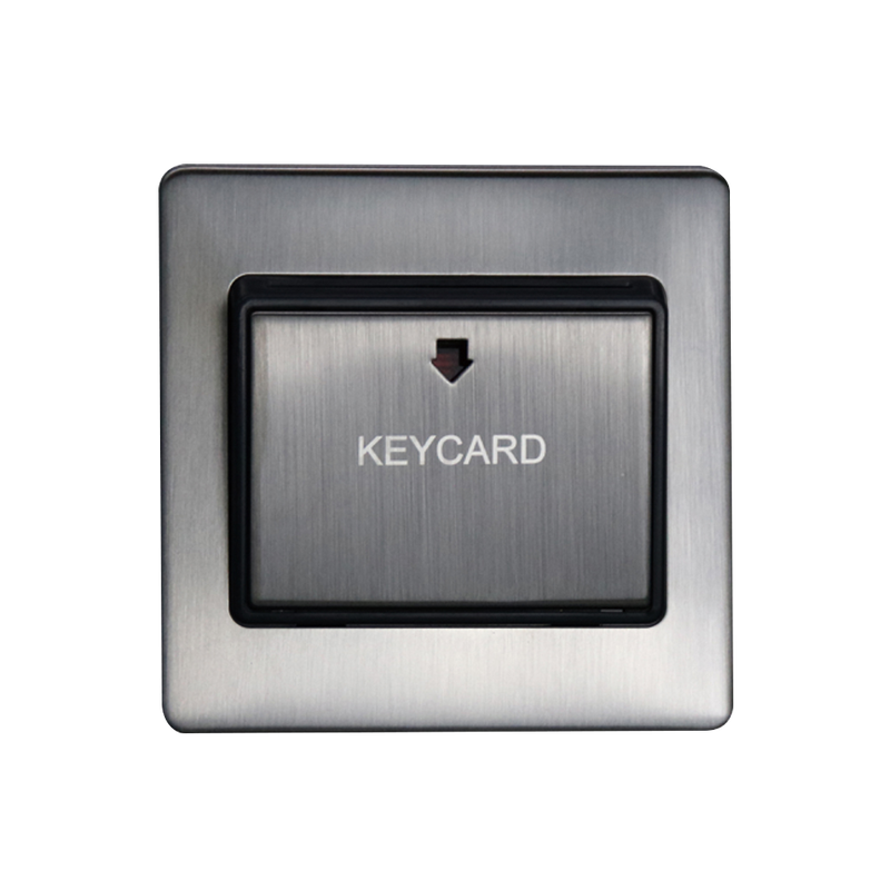 Caradok Key Card Switch Brushed Chrome - Caradok - The Flat - Brushed Steel