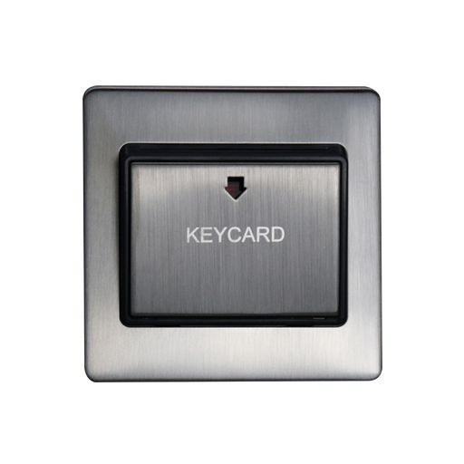Caradok Key Card Switch Brushed Chrome - Caradok - The Flat - Brushed Steel