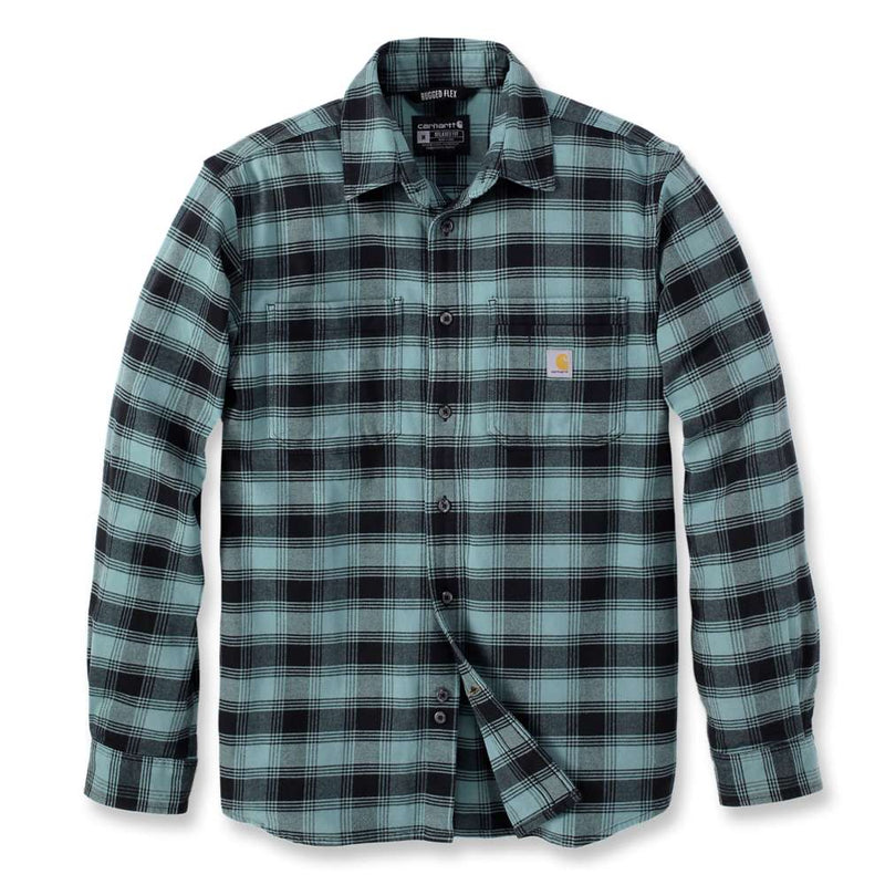 Carhartt 105945 Rugged Flex Relaxed Fit Midweight Flannel Long-Sleeve Plaid Shirt - Apparel & Accessories > Clothing > Clothing Tops > Shirts SHIRTS