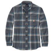 Carhartt 105945 Rugged Flex Relaxed Fit Midweight Flannel Long-Sleeve Plaid Shirt - Apparel & Accessories > Clothing > Clothing Tops > Shirts SHIRTS