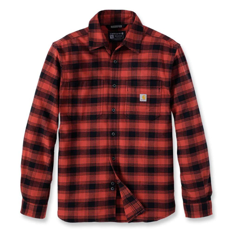 Carhartt 105945 Rugged Flex Relaxed Fit Midweight Flannel Long-Sleeve Plaid Shirt - Apparel & Accessories > Clothing > Clothing Tops > Shirts SHIRTS