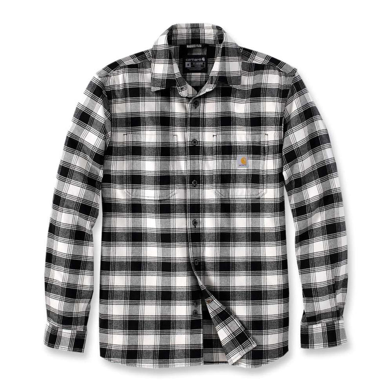 Carhartt 105945 Rugged Flex Relaxed Fit Midweight Flannel Long-Sleeve Plaid Shirt - Apparel & Accessories > Clothing > Clothing Tops > Shirts SHIRTS