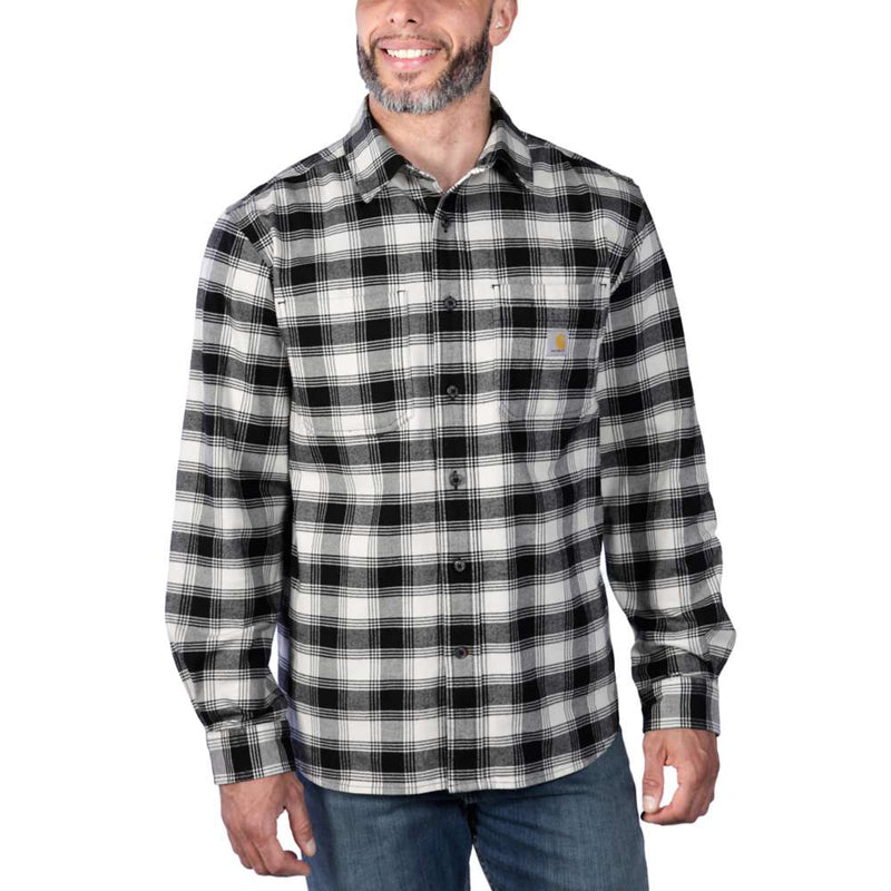 Carhartt 105945 Rugged Flex Relaxed Fit Midweight Flannel Long-Sleeve Plaid Shirt - Apparel & Accessories > Clothing > Clothing Tops > Shirts SHIRTS