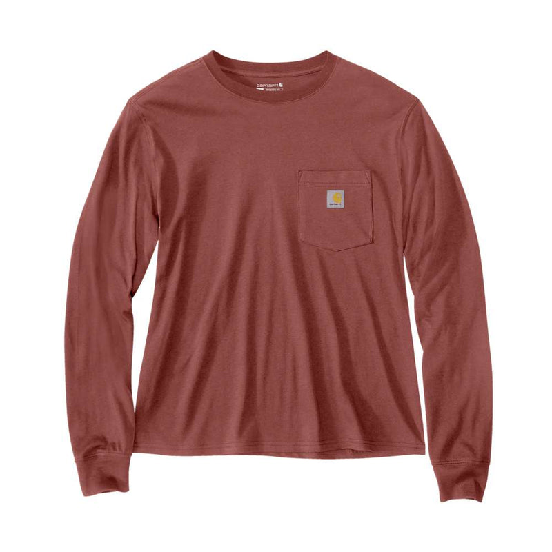 Carhartt 106121 Women's Relaxed Fit Lightweight Long-Sleeve Pocket T-Shirt - Apparel & Accessories > Clothing > Clothing Tops > T-Shirts WOMENS T-SHIRTS