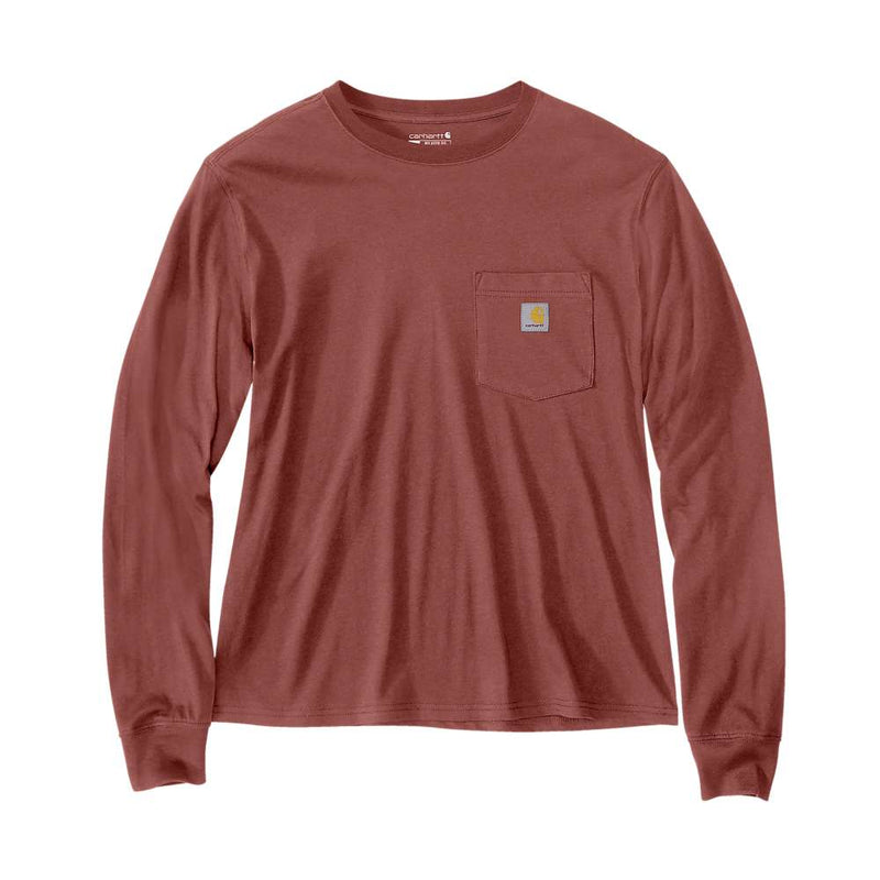 Carhartt 106121 Women's Relaxed Fit Lightweight Long-Sleeve Pocket T-Shirt - Apparel & Accessories > Clothing > Clothing Tops > T-Shirts WOMENS T-SHIRTS