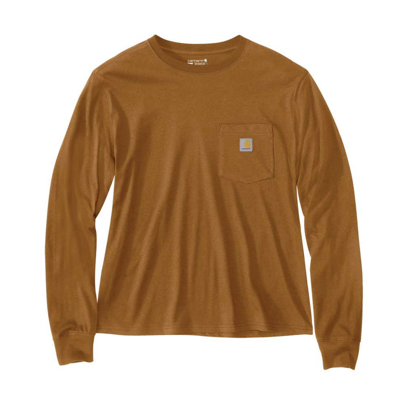 Carhartt 106121 Women's Relaxed Fit Lightweight Long-Sleeve Pocket T-Shirt - Apparel & Accessories > Clothing > Clothing Tops > T-Shirts WOMENS T-SHIRTS