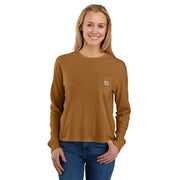 Carhartt 106121 Women's Relaxed Fit Lightweight Long-Sleeve Pocket T-Shirt - Apparel & Accessories > Clothing > Clothing Tops > T-Shirts WOMENS T-SHIRTS