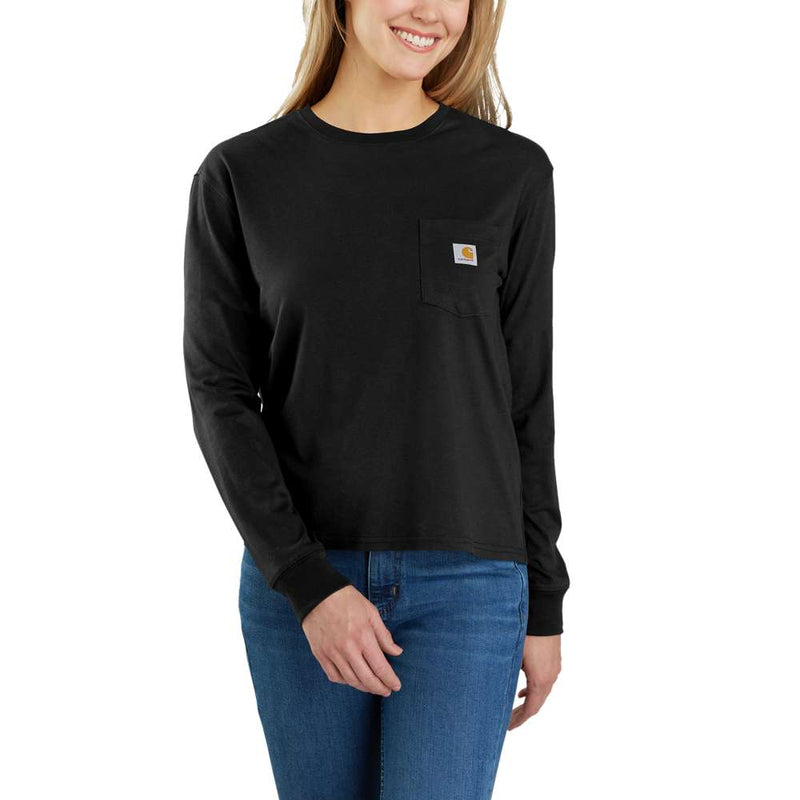 Carhartt 106121 Women's Relaxed Fit Lightweight Long-Sleeve Pocket T-Shirt - Apparel & Accessories > Clothing > Clothing Tops > T-Shirts WOMENS T-SHIRTS